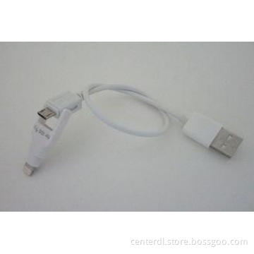 White 1m 1.2m 2 IN 1 Hi-Speed USB 2.0 Cable For iphone 5 /